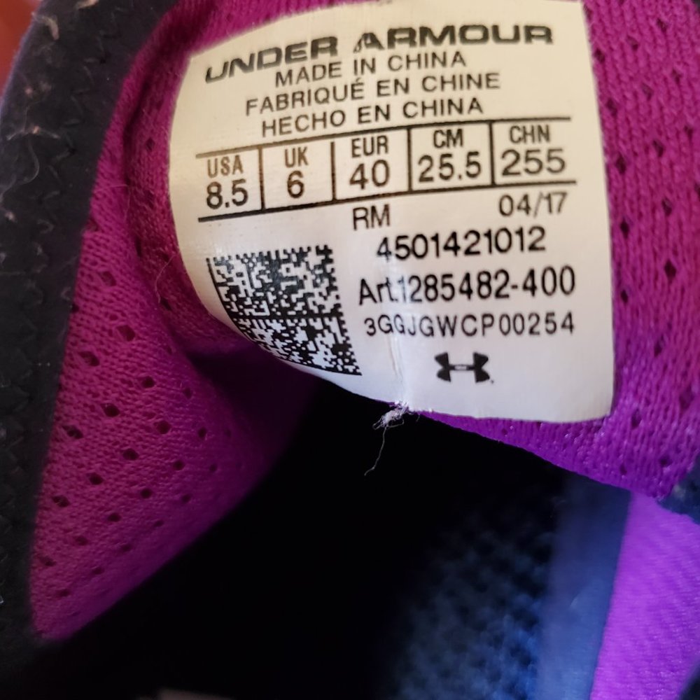 Womens Under Armour Speeform Europa 1285482 400 Running Shoes! Size 8.5 - Picture 3 of 4